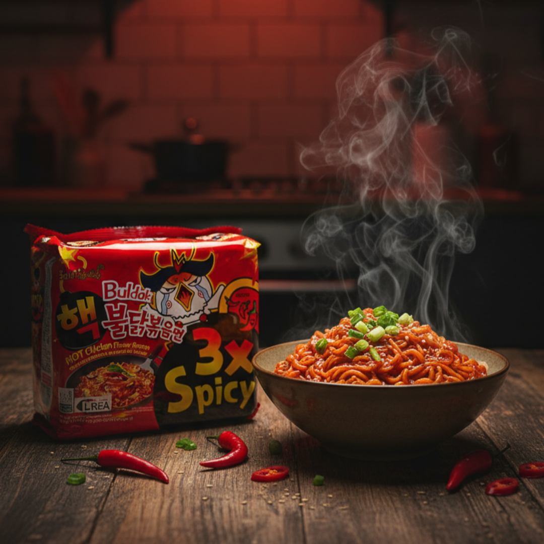 🔥 Pack Défi Buldak 3X Spicy (Vu Sur TikTok)