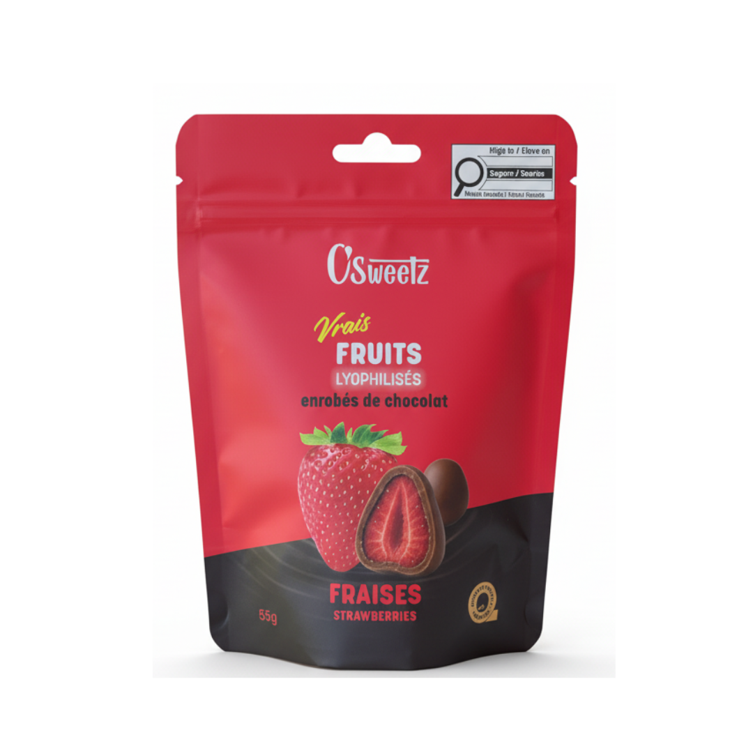 Freeze-dried strawberries coated in chocolate – O'Sweetz