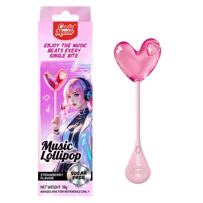 Candy Master - Music Lollipop - Strawberry - Heart