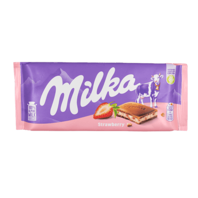Milka - Barres de chocolat - Fraise - 100g