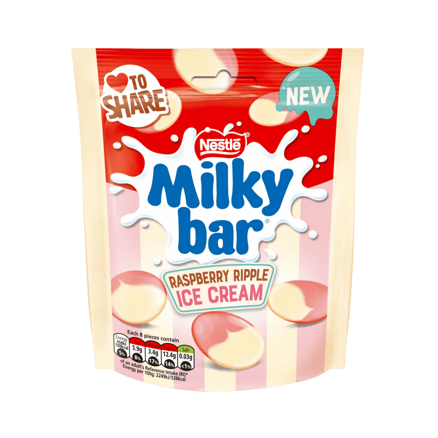 Milky Bar - Raspberry Ripple Ice Cream