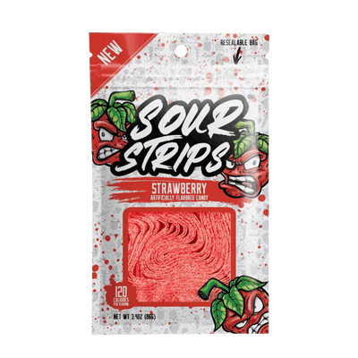 Sour Strips (96g) - Strawberry