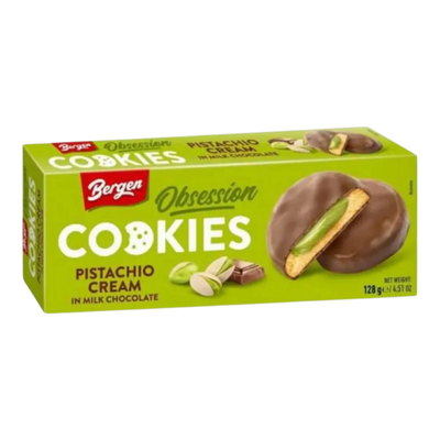 Bergen - Cookies (128g) - Pistachio Cream Milk Chocolate Cookies
