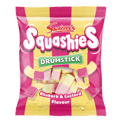 Swizzels - Squashies - 160g - Drumstick - Rhubarb & Custard