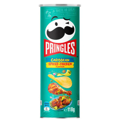 Pringles - Smokey Bacon - Carribean Spiced Chicken (118g)
