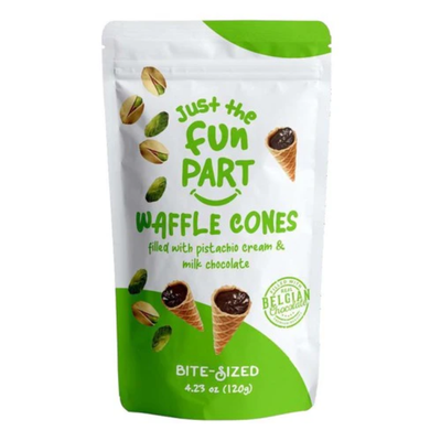 Just The Fun Part - Waffle Cones - 120g - Milk Chocolate & Pistachio Cream