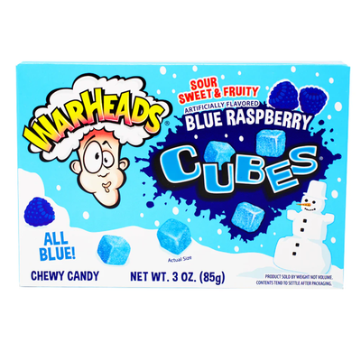 Warheads Blue Raspberry Cubes - Christmas
