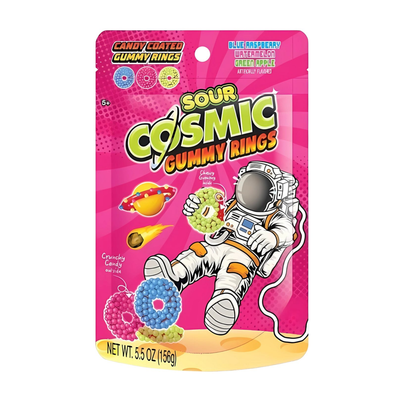 Cosmic Candy - Coated Gummy Rings - Sour