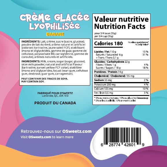 Bouchées de crème glacée lyophilisée - Faites au Québec