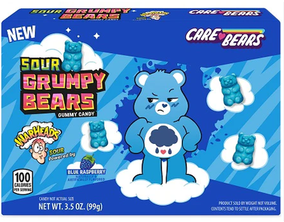 Warheads - Sour Grumpy Bears- Theater box - 99g
