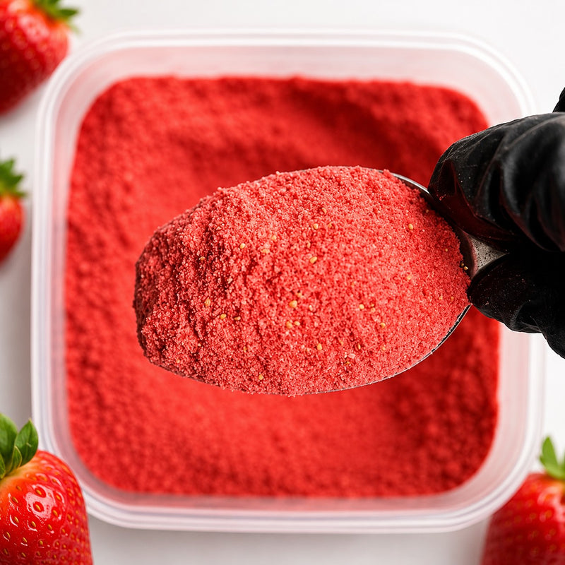 Fraises lyophilisées en poudre